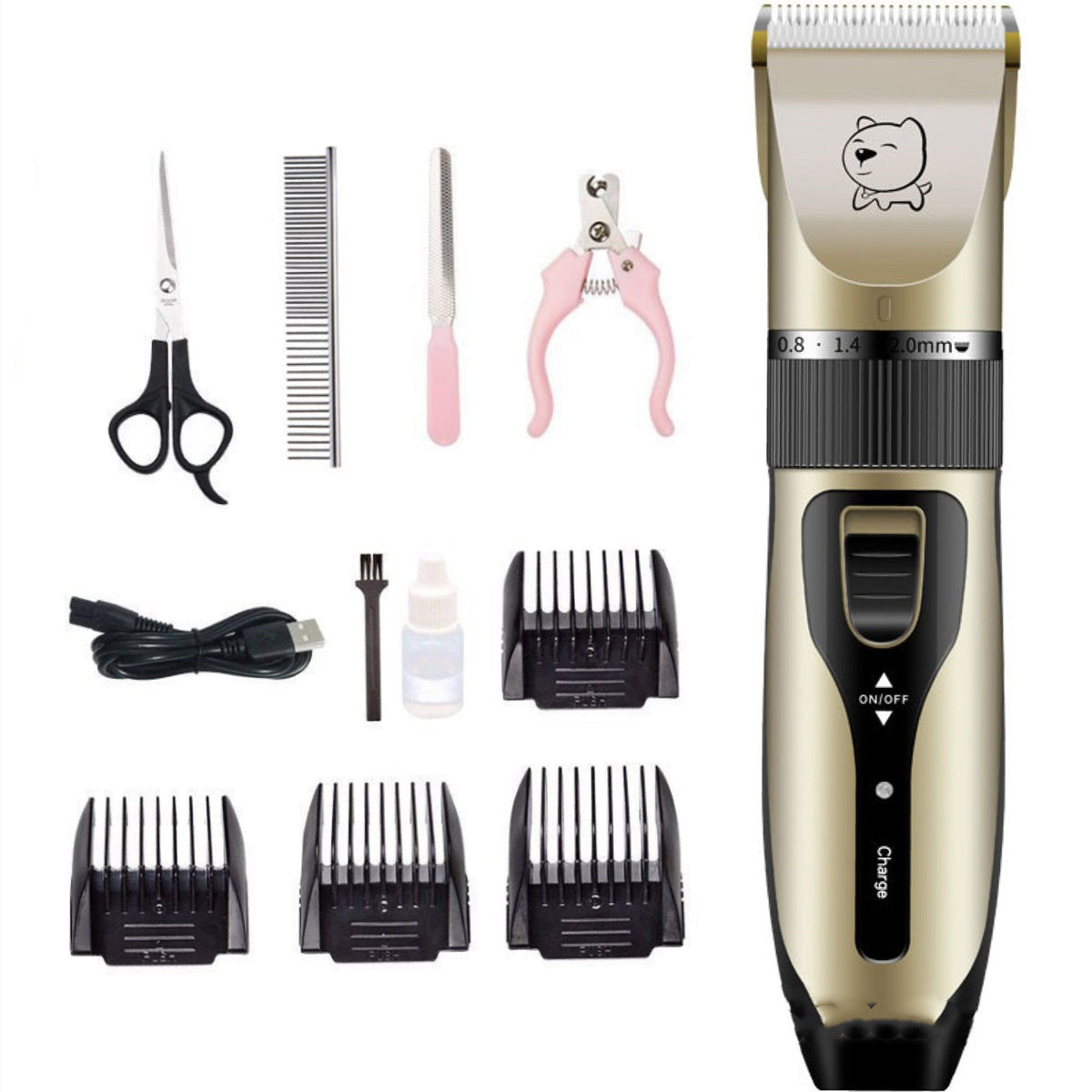 Professional Rechargeable Pet Grooming Clippers for Dogs & Cats