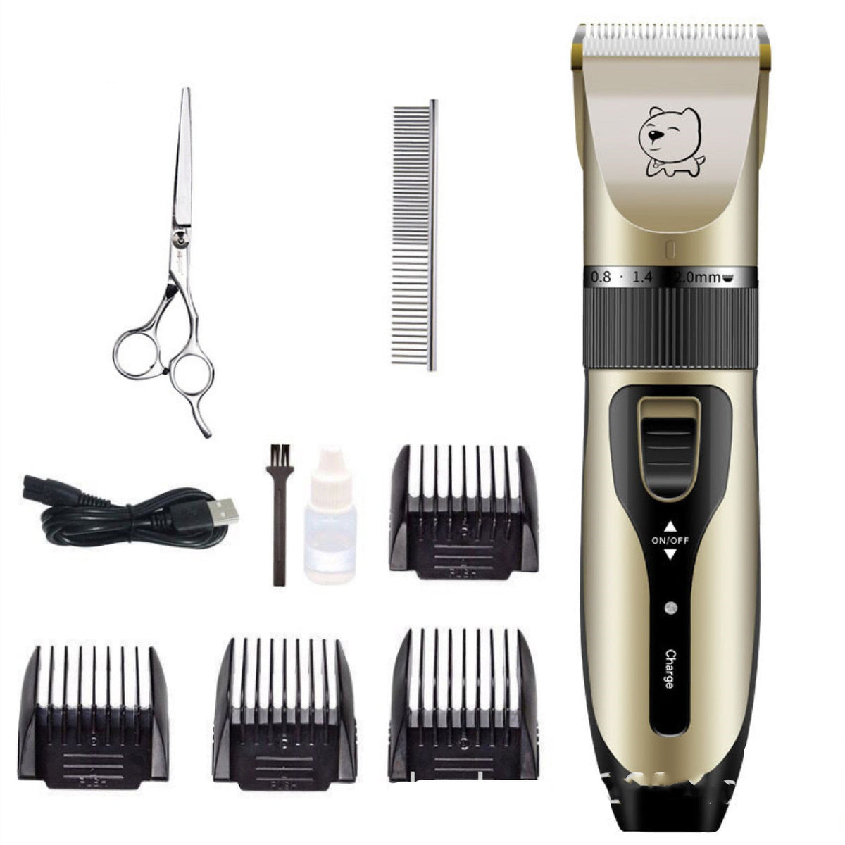Professional Rechargeable Pet Grooming Clippers for Dogs & Cats