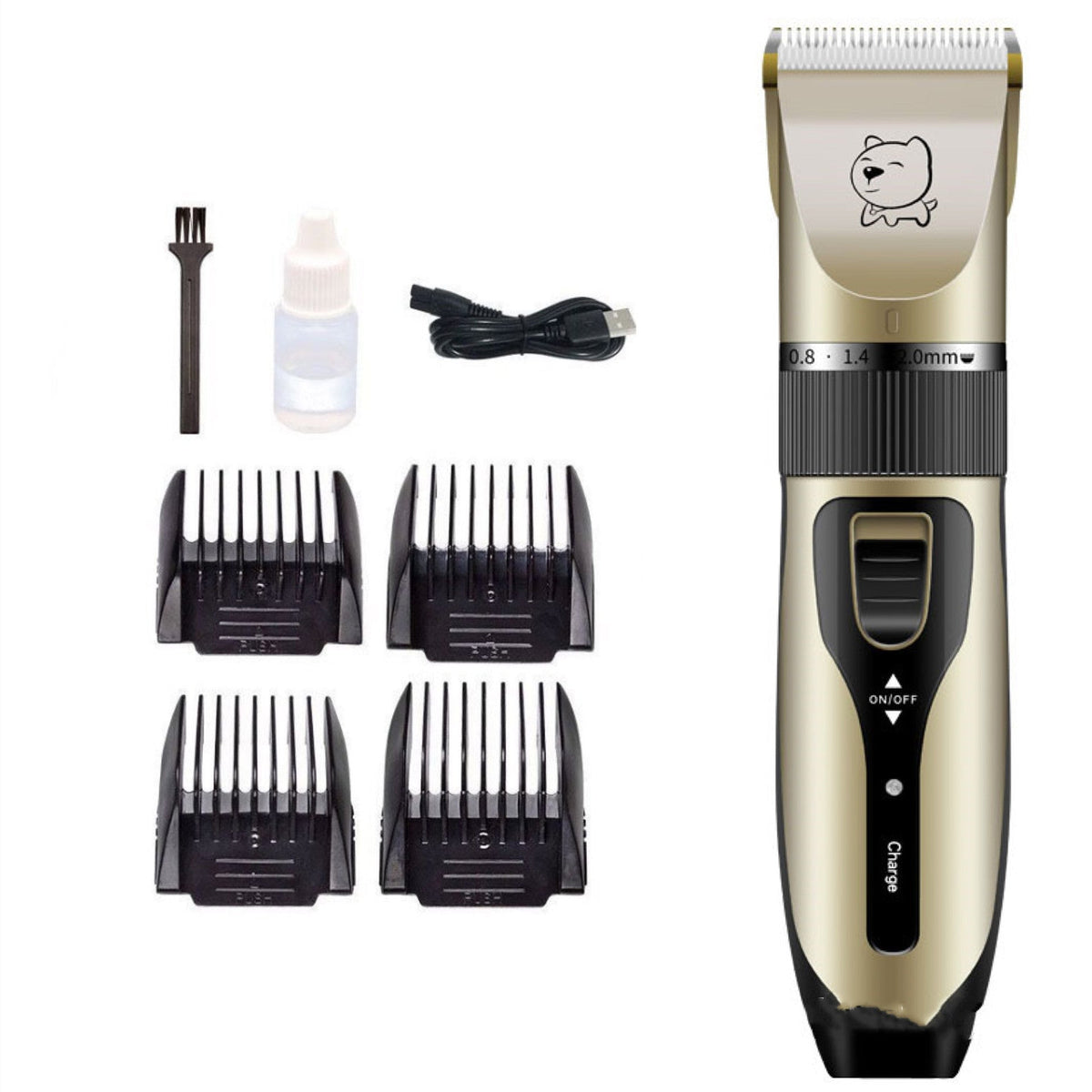 Professional Rechargeable Pet Grooming Clippers for Dogs & Cats