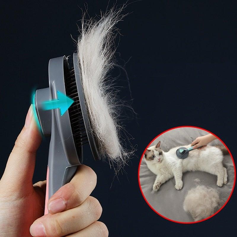 Pet Grooming Brush for Dogs & Cats | Deshedding & Hair Removal