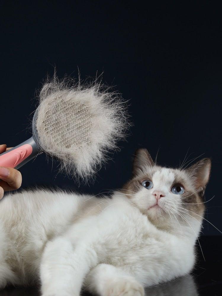 Pet Grooming Brush for Dogs & Cats | Deshedding & Hair Removal